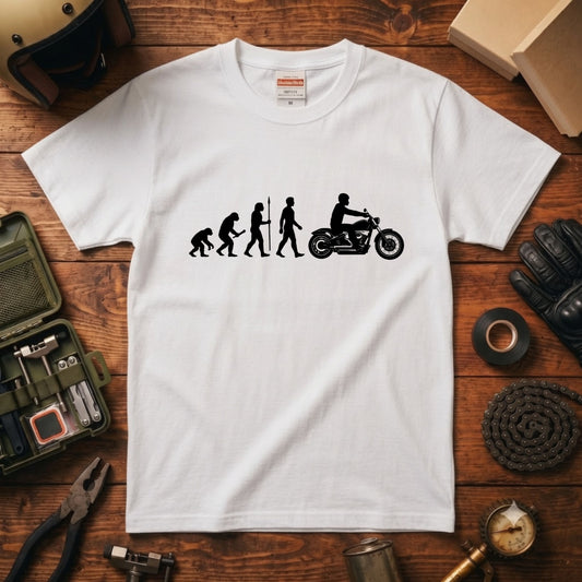 バイク進化論 イラストTシャツ | RIDERSMODE