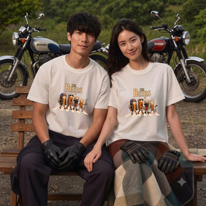 THE BEERS CHOPPER | アメリカンバイク チョッパー クラフトビール 横断歩道 筆文字 パロディ Tシャツ【ライダー・ハーレー乗り・父の日・プレゼントに最適】