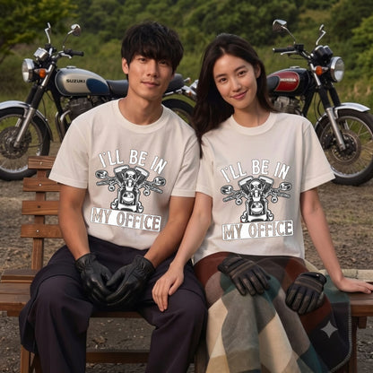 MY OFFICE | アメリカン クラシック Vツイン バイカー グラフィック Tシャツ【バイク乗りの日常・ツーリング・オシャレ・ギフトに最適】