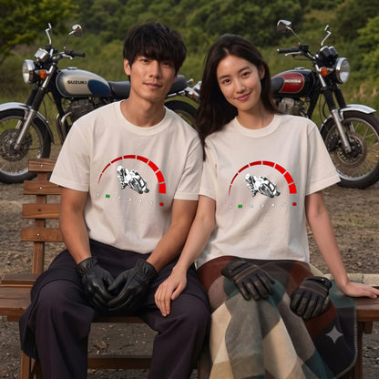 スーパースポーツ | 1N23456 シフトパターン レッドゾーン ライダー Tシャツ【バイク好き・SS・ワインディング・サーキット・誕生日ギフトに最適】
