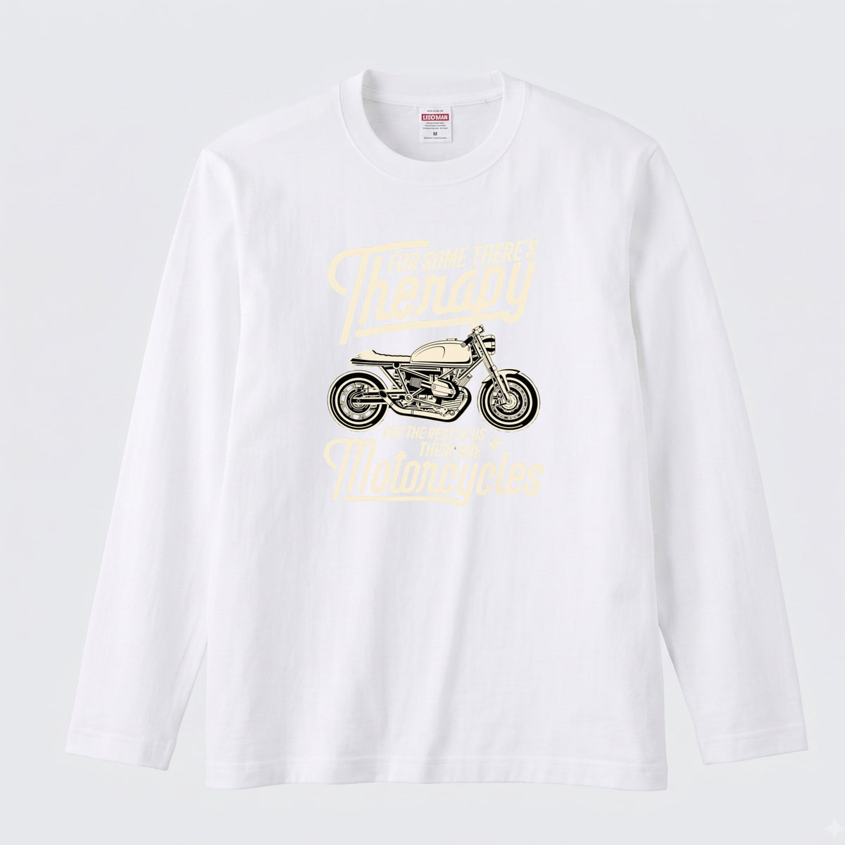 バイク セラピー ロンT クラシック カフェレーサー レトロ 長袖 Tシャツ メッセージ メンズ レディース バイク乗り ライダー ツーリング 服 ギフト