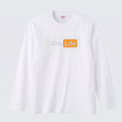 バイク おもしろ ロンT Bike Life パロディ ボックスロゴ 長袖 Tシャツ メンズ レディース バイク乗り ライダー ツーリング 服 ギフト