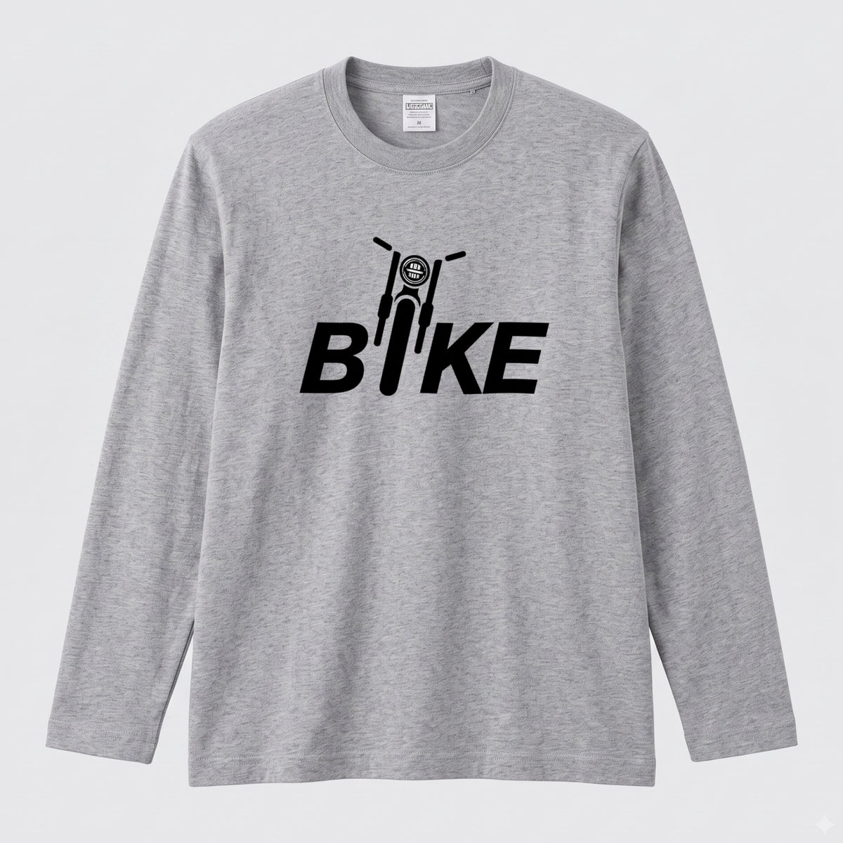 BIKE LOGO | バイク モーターサイクル フロントフェイス ロゴ イラスト 長袖Tシャツ【バイク好き・ライダー・ストリート・プレゼントに最適】
