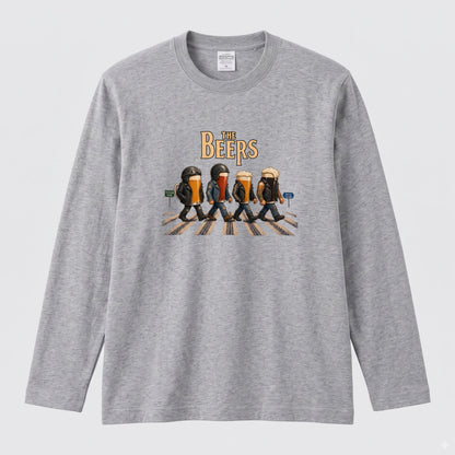 THE BEERS ロングスリーブ Tシャツ バイク乗り お酒好き ツーリング キャンプ バイクウェア カジュアル プレゼント