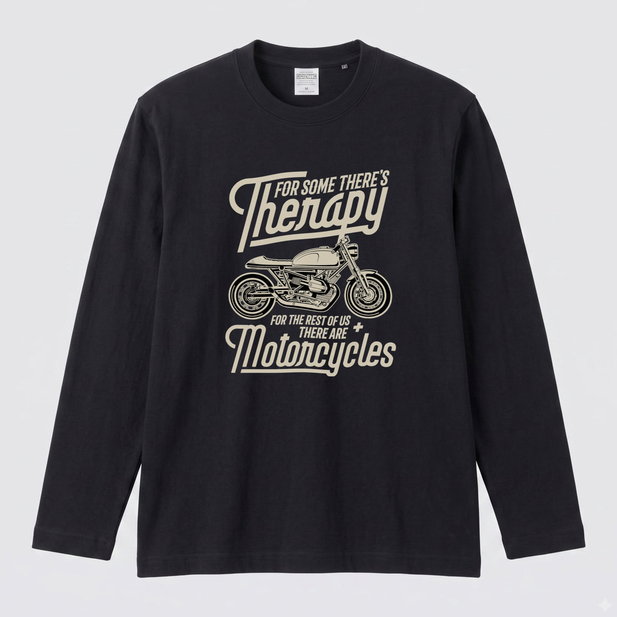 バイク セラピー ロンT クラシック カフェレーサー レトロ 長袖 Tシャツ メッセージ メンズ レディース バイク乗り ライダー ツーリング 服 ギフト