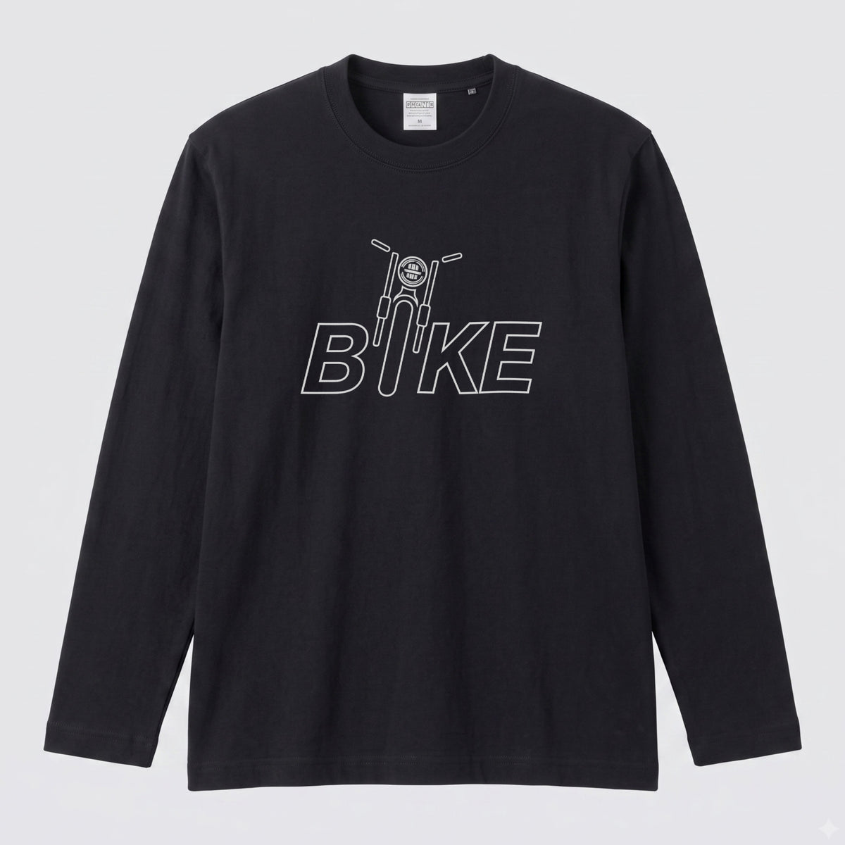 BIKE LOGO | バイク モーターサイクル フロントフェイス ロゴ イラスト 長袖Tシャツ【バイク好き・ライダー・ストリート・プレゼントに最適】