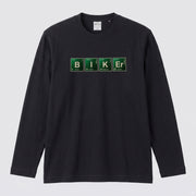 BIKER CHEMISTRY | 周期表 パロディ バイク ライダー 英字 ロゴ 長袖Tシャツ【バイク好き・ツーリングウェア・普段着・プレゼントに最適】