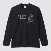 バイク おもしろ ロンT No Bike Today メッセージ イラスト 長袖 Tシャツ メンズ レディース バイク乗り ライダー 雨の日 ツーリング 服 ギフト