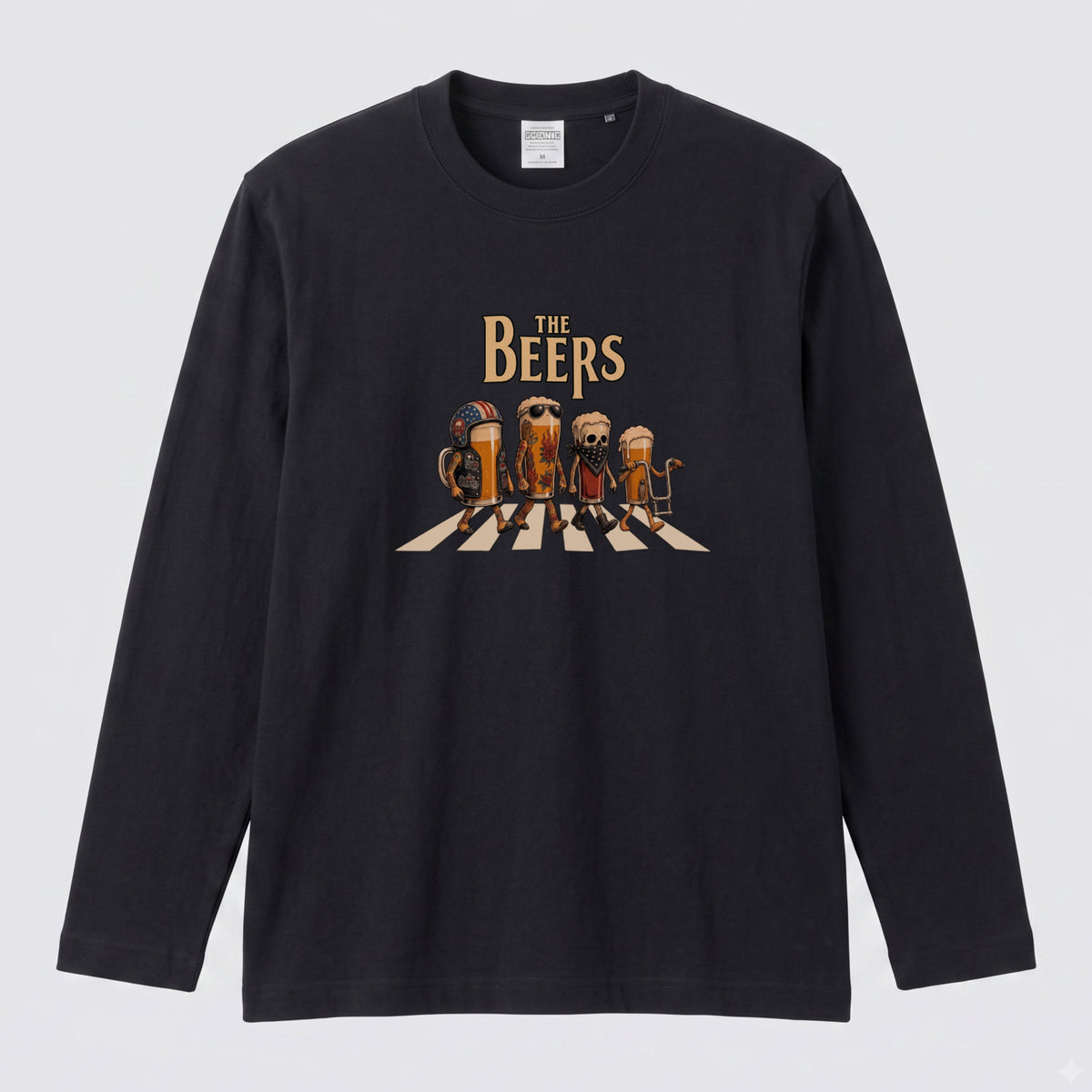 THE BEERS ロングスリーブ Tシャツ ビール好き バイク乗り アメリカン バイカー ツーリング カジュアル プレゼント