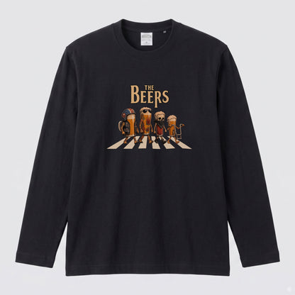 THE BEERS ロングスリーブ Tシャツ ビール好き バイク乗り アメリカン バイカー ツーリング カジュアル プレゼント
