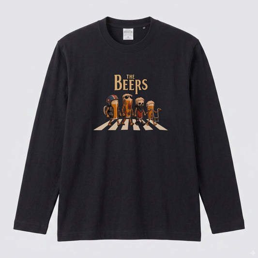THE BEERS ロングスリーブ Tシャツ ビール好き バイク乗り アメリカン バイカー ツーリング カジュアル プレゼント