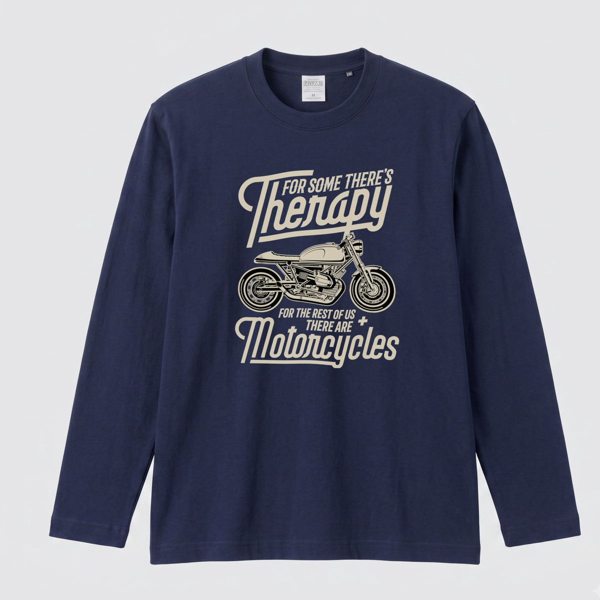 バイク セラピー ロンT クラシック カフェレーサー レトロ 長袖 Tシャツ メッセージ メンズ レディース バイク乗り ライダー ツーリング 服 ギフト
