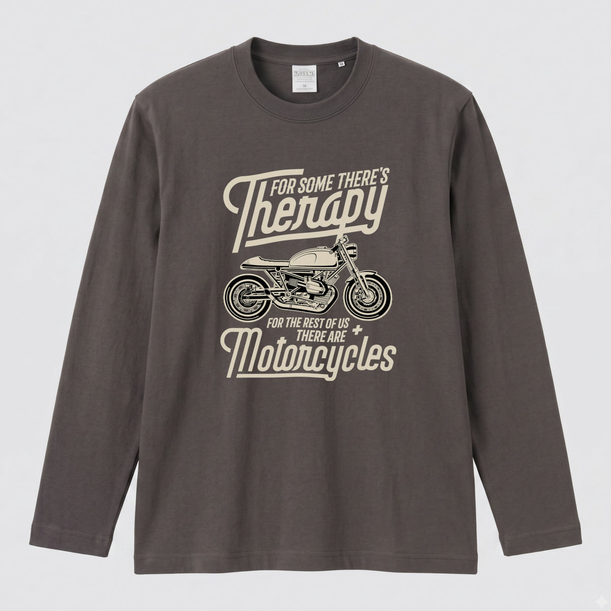 バイク セラピー ロンT クラシック カフェレーサー レトロ 長袖 Tシャツ メッセージ メンズ レディース バイク乗り ライダー ツーリング 服 ギフト
