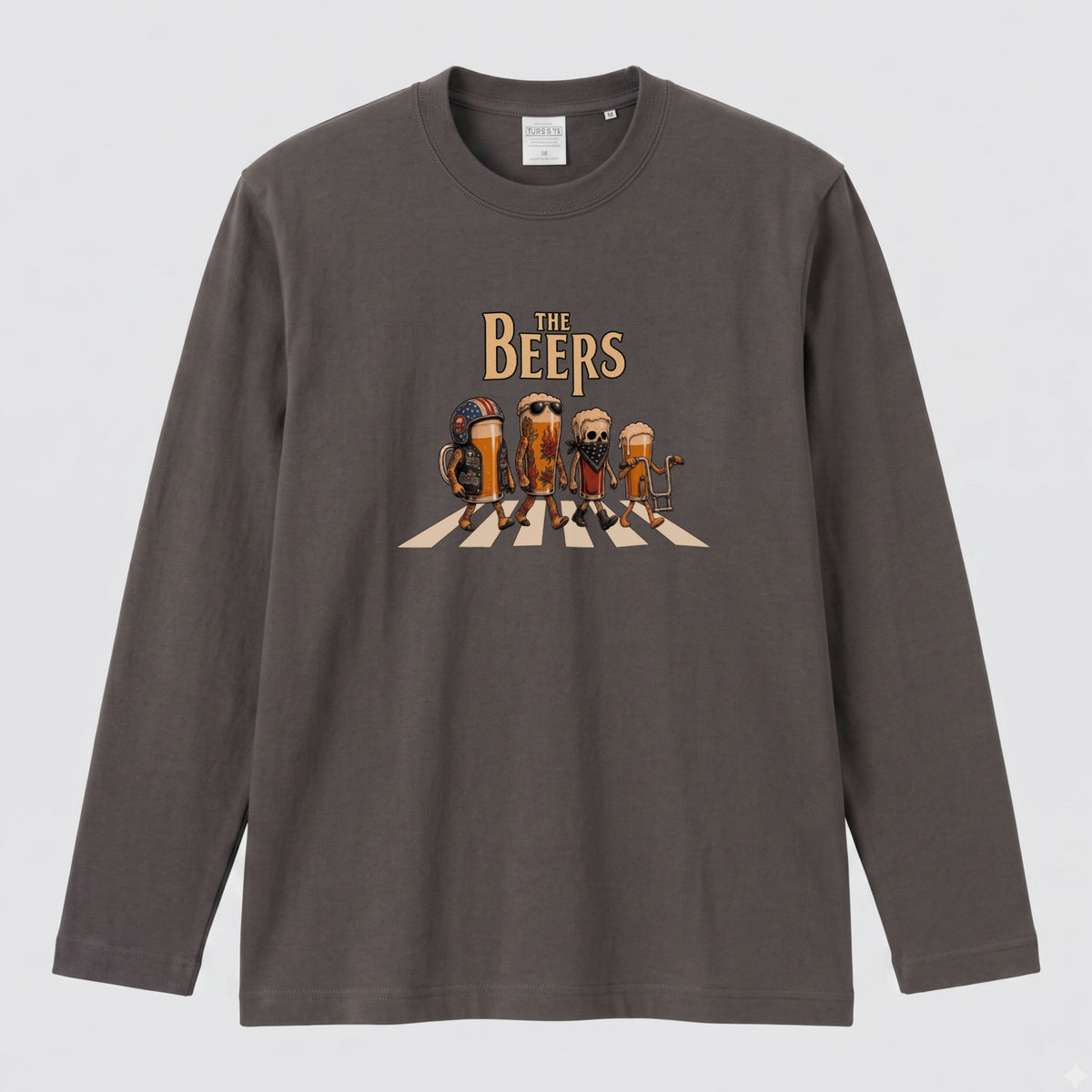 THE BEERS ロングスリーブ Tシャツ ビール好き バイク乗り アメリカン バイカー ツーリング カジュアル プレゼント