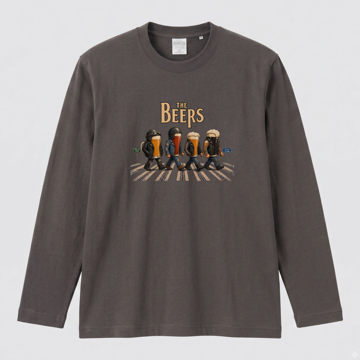 THE BEERS ロングスリーブ Tシャツ バイク乗り お酒好き ツーリング キャンプ バイクウェア カジュアル プレゼント