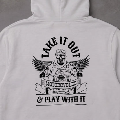RIDER-0909-05 Take It Out Motorcycle パーカー | モーターサイクル バックプリント