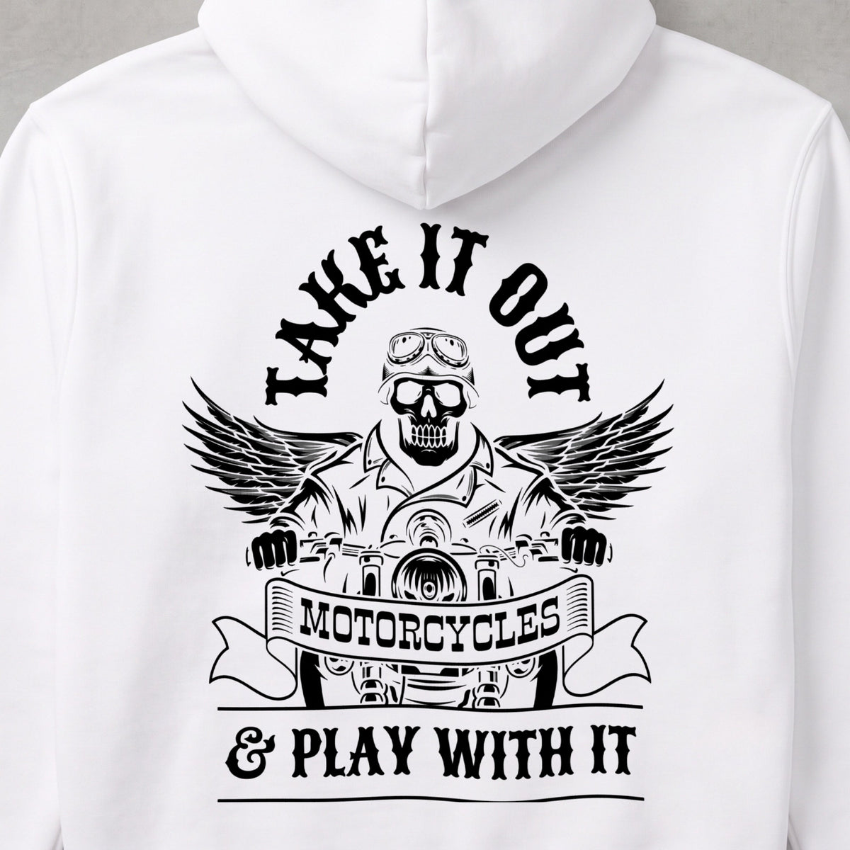 RIDER-0909-05 Take It Out Motorcycle パーカー | モーターサイクル バックプリント