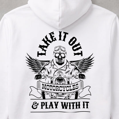 RIDER-0909-05 Take It Out Motorcycle パーカー | モーターサイクル バックプリント