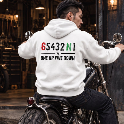 RIDER-0909-06 654321 Motorcycle パーカー | One Up Five Down