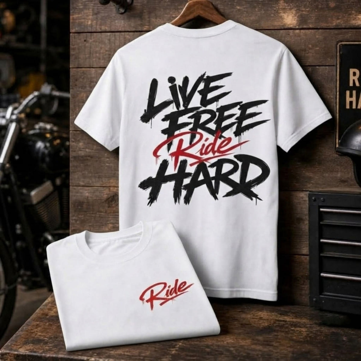 LIVE FREE RIDE HARD メンズ・レディース tシャツ | 全6色展開・大きいサイズ対応