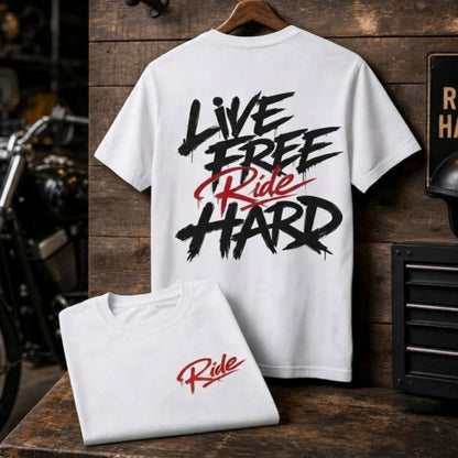 LIVE FREE RIDE HARD メンズ・レディース tシャツ | 全6色展開・大きいサイズ対応