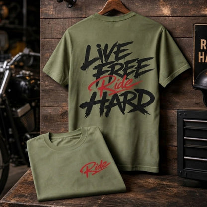 LIVE FREE RIDE HARD メンズ・レディース tシャツ | 全6色展開・大きいサイズ対応