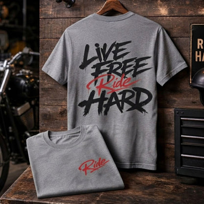 LIVE FREE RIDE HARD メンズ・レディース tシャツ | 全6色展開・大きいサイズ対応