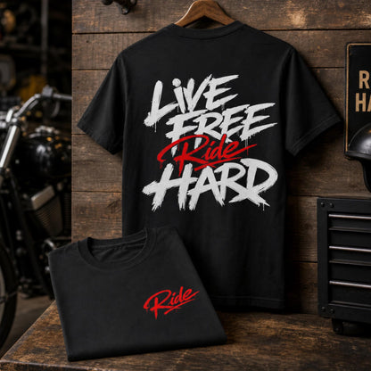 LIVE FREE RIDE HARD メンズ・レディース tシャツ | 全6色展開・大きいサイズ対応