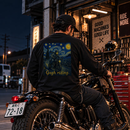 Gogh Riding バイクライダー 長袖Tシャツ バックプリント