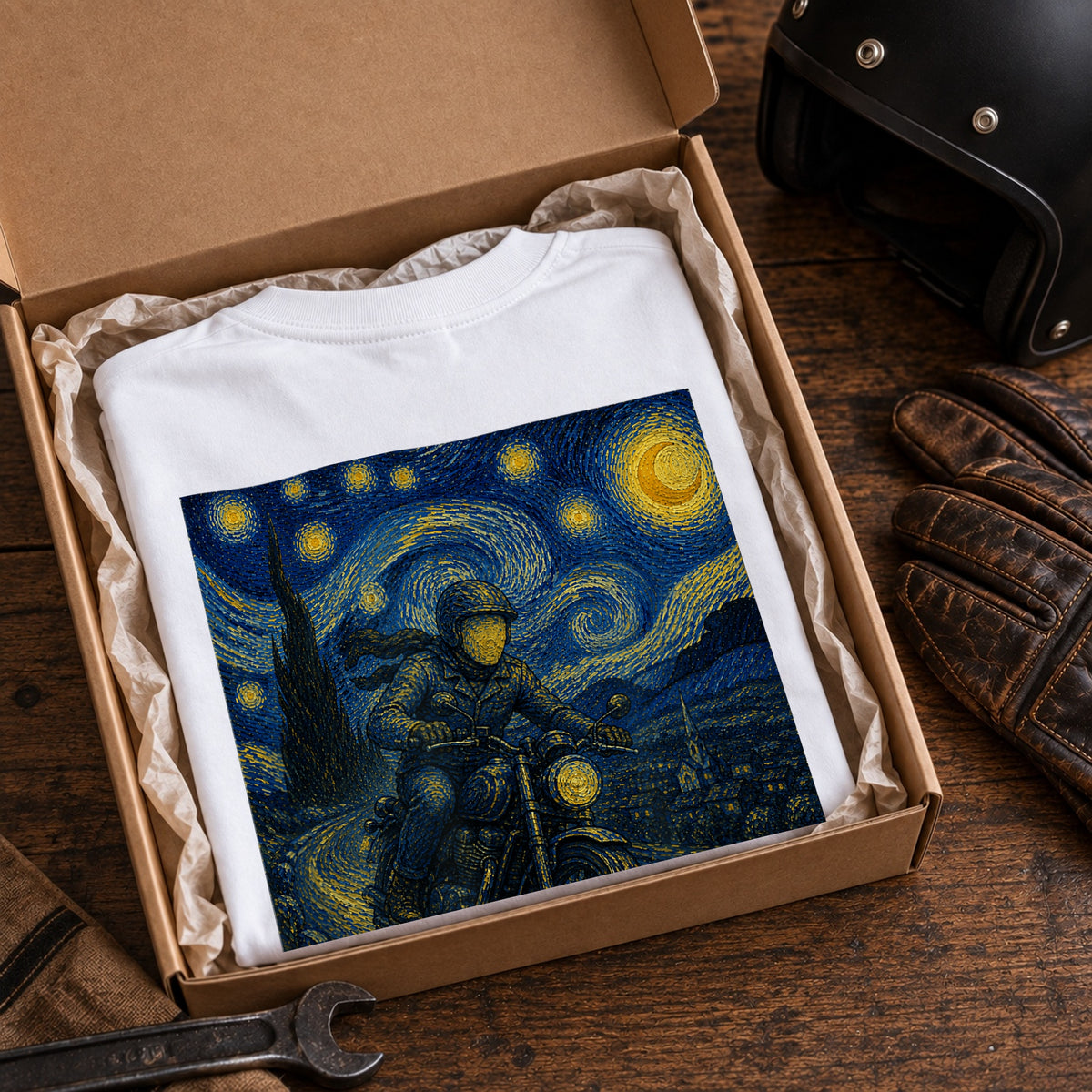 Gogh Riding バイクライダー 長袖Tシャツ バックプリント
