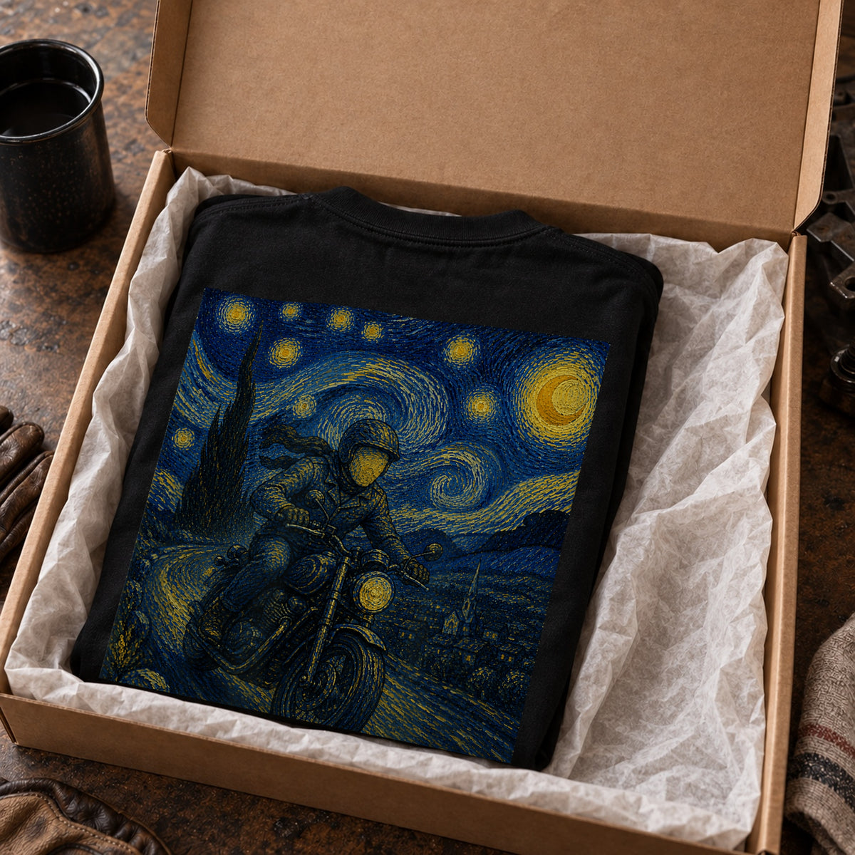 Gogh Riding バイクライダー 長袖Tシャツ バックプリント