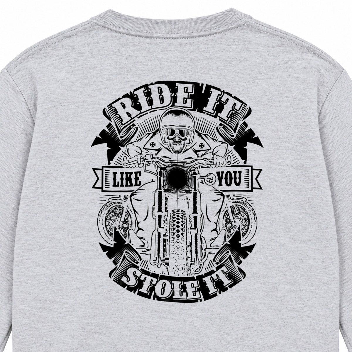 RIDE IT LIKE YOU STOLE IT スカルライダー バイク 長袖Tシャツ バックプリント