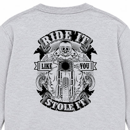 RIDE IT LIKE YOU STOLE IT スカルライダー バイク 長袖Tシャツ バックプリント